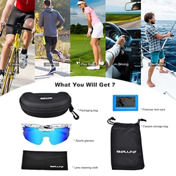 Polarized Sports Sunglasses for Men, Women, and Youth Outdoor Activities