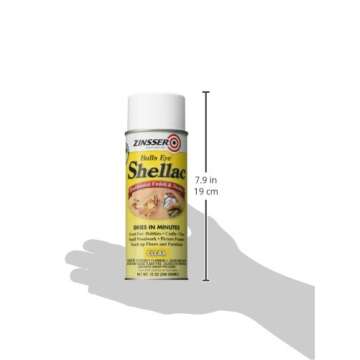 12 oz Zinsser 408 Clear Bulls Eye Shellac Finish and Sealer Spray