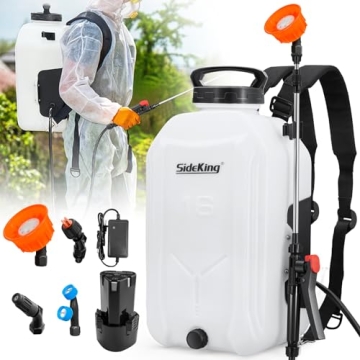SideKing 4-Gallon Battery-Powered Backpack Sprayer with 12V Rechargeable Battery