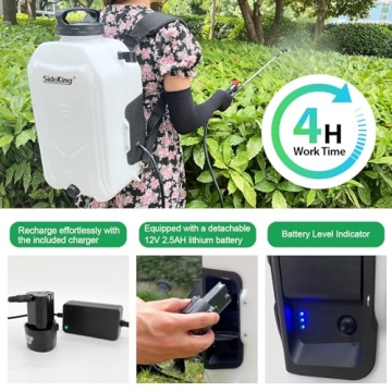 SideKing 4-Gallon Battery-Powered Backpack Sprayer