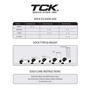 TCK Baseline 3.0 Athletic Crew Socks (Black/White, Medium)