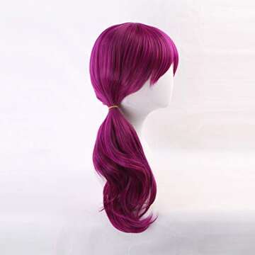 Shop 20" Rose Purple Curly Cosplay Wig for Events