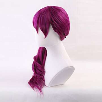 Shop 20" Rose Purple Curly Cosplay Wig for Events