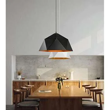 Modern and Simple Pendant Light Nordic Fashion Macaron Color Chandelier Wrought Iron Polygonal Rhombus Pendant Lamp Bedside Bar Fixtures Creative Personalized Metal Hanging Light