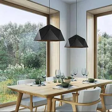 Modern and Simple Pendant Light Nordic Fashion Macaron Color Chandelier Wrought Iron Polygonal Rhombus Pendant Lamp Bedside Bar Fixtures Creative Personalized Metal Hanging Light