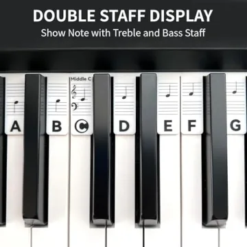 Removable Silicone Piano Key Stickers for Beginners