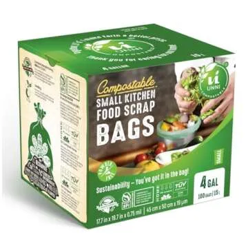 UNNI 4 Gallon Compostable Liner Bags, Eco-Friendly Solution