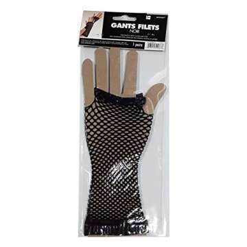 amscan Black Long Fishnet Fingerless Gloves