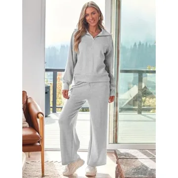 Stylish AUTOMET Women's 2 Piece Loungewear Set for Fall