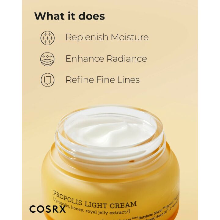 COSRX Propolis Light Cream - Hydrating Moisturizer 65ml