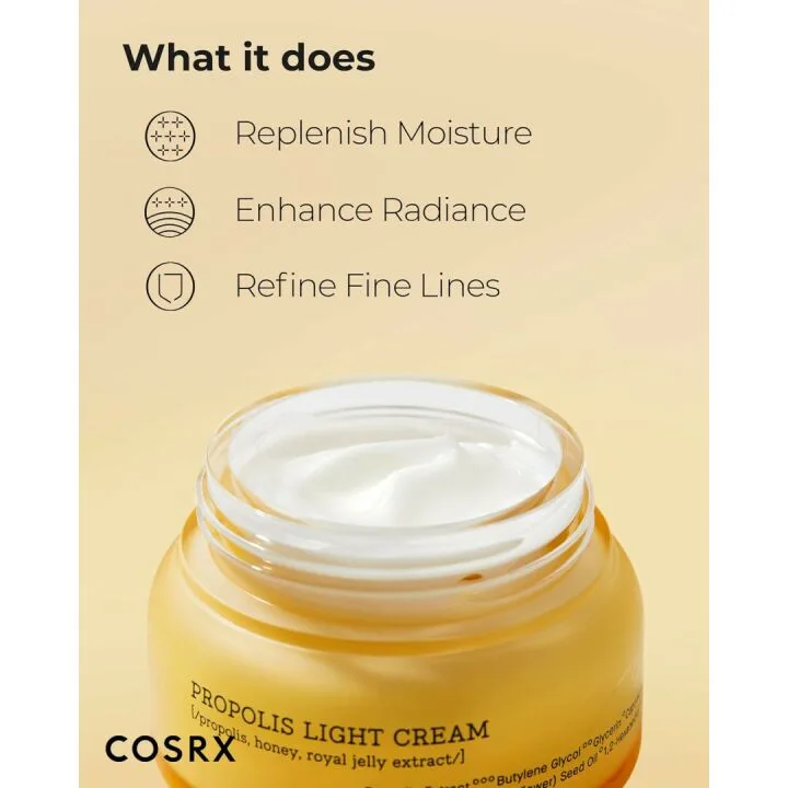 COSRX Propolis Light Cream - Hydrating Moisturizer 65ml