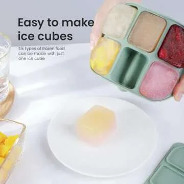 Nbyouw Ice Cube Tray 2 Pack – Stackable Large Silicone Ice Cube Freezer Molds & Easy Release Square Ice Cube Maker with Removable Lid BPA Free for Cocktail,Whiskey，Soup Baby Food