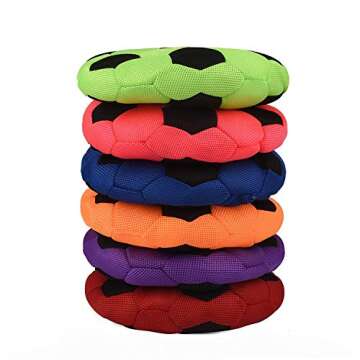bintiva Cushioned Spot Markers - Set of 6 Washable Seating Cues in Bright Colors - Large 14" Diamete...