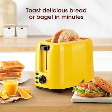 Stylish iSiLER 2 Slice Toaster with Wide Slots and 7 Settings