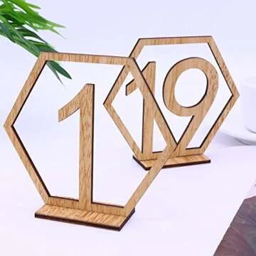 Elegant Wooden Table Number Holders for All Occasions