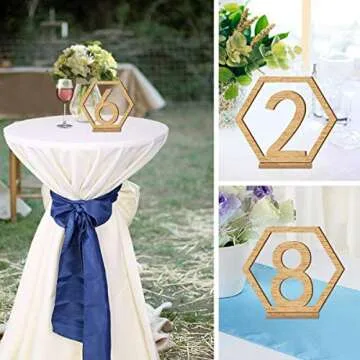 Elegant Wooden Table Number Holders for All Occasions