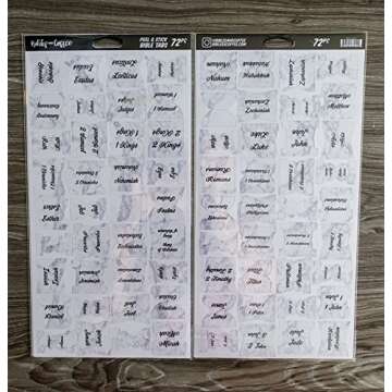 Stylish Marble Bible Tabs - 72 Peel & Stick Tabs