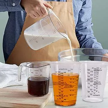 80pcs 8oz Disposable Epoxy Resin Mixing Cups, Clear Plastic Disposable Measuring Cups for Mixing Paint, Pigments, Epoxy Resins, Mixing Cups for Baking（80 Stirring Sticks Included）