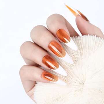 senvenski Tortoise Shell Nails, Orange Jelly Gel Nail Polish Red Coral Amber Crystal Translucent Sheer Clear Gift UV LED Art Varnish Kit (CS2-003)