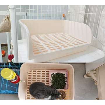 Hamiledyi Large Rabbit Litter Box for Small Animals