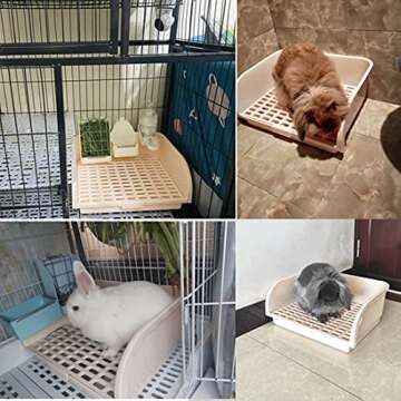 Hamiledyi Large Rabbit Litter Box for Small Animals