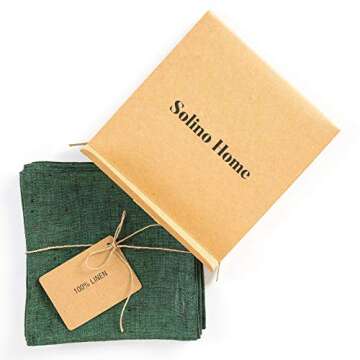 Solino Home 100% Flax Linen Cocktail Napkins Set