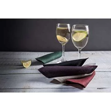 Solino Home 100% Flax Linen Cocktail Napkins Set