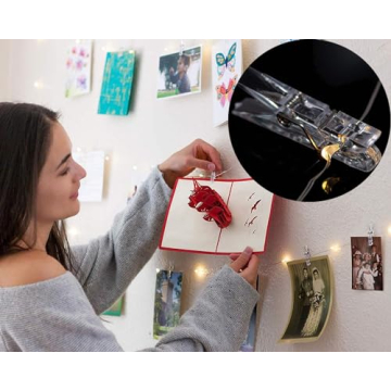 33Ft Photo Clip Fairy Lights for Bedroom and Weddings