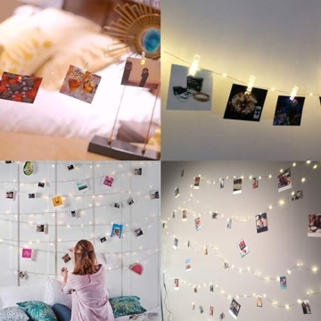 33Ft Photo Clip Fairy Lights for Bedroom and Weddings
