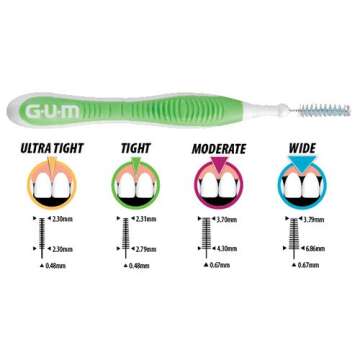 GUM-872H Sunstar Proxabrush Go-Betweens Cleaners Tight, 10 Count