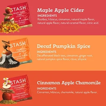 Stash Tea Fall Variety Pack 6 Seasonal Flavors Sampler