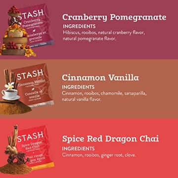 Stash Tea Fall Variety Pack 6 Seasonal Flavors Sampler
