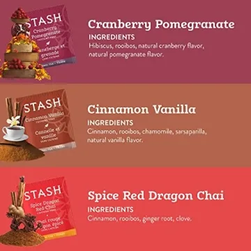 Stash Tea Fall Variety Pack 6 Seasonal Flavors Sampler