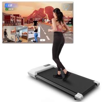 DeerRun 2024 Upgrade Walking Pad, Smart Under Desk Treadmill for Home Office, No-Assembly Treadmills...