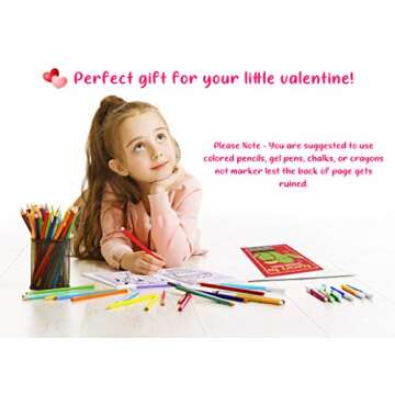 Eternity sky 54PCS Valentines Coloring Book for Kids-Valentine's Day Goodie Bag Stuffer Filler Gift School Classroom Activity Party Favors Supplies