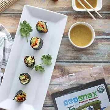 SeaSnax Organic Roasted Seaweed Snacks 12 Pack