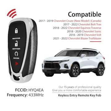 Keylessbest Replacement for 2019 2020 2021 2022 Chevrolet Blazer Bolt Cruze Traverse Key Fob Remote ...