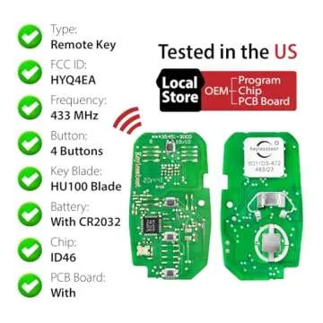 Keylessbest Replacement for 2019 2020 2021 2022 Chevrolet Blazer Bolt Cruze Traverse Key Fob Remote Control HYQ4EA 4 Buttons 433MHz