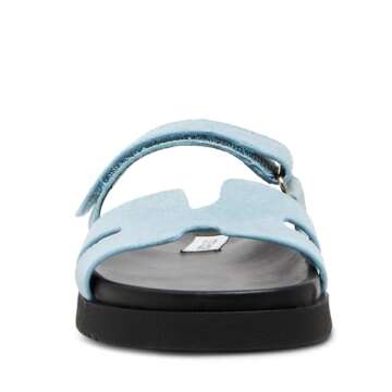 Steve Madden Women's Leather Adjustable Mayven Slide Sandal