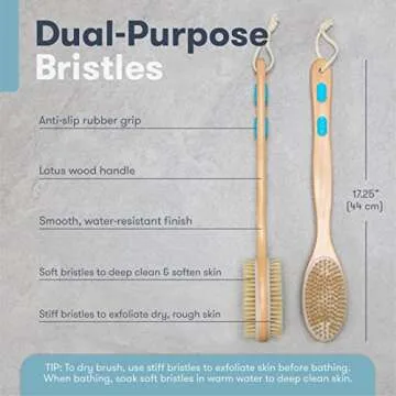 Nellam Dry Body Brush for Natural Exfoliation & Skin Health