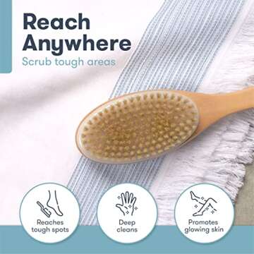 Nellam Dry Body Brush for Natural Exfoliation & Skin Health