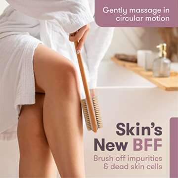 Nellam Dry Body Brush for Natural Exfoliation & Skin Health