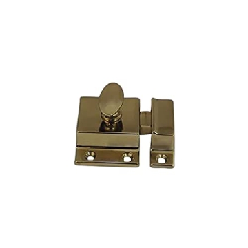 Stylish QCAA Traditional Cabinet Latch in Solid Brass, 2" - Elegant Latching Solution for Cupboard &...