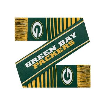 FOCO Green Bay Packers NFL Reversible Thematic Scarf for Fans