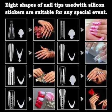 Allstarry 384pcs Nail Dual Forms Complete Manicure Kit