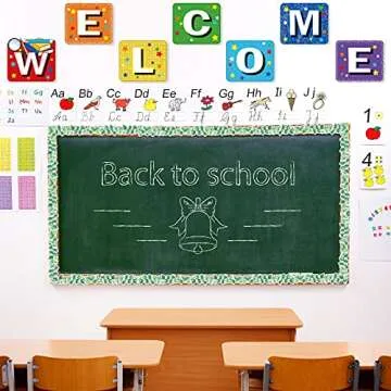 Eucalyptus Die-Cut Border Trim Bulletin Board Classroom Bulletin Wall Decor Greenery Trim Border Dec...