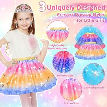 Princess Dress Up Clothes for Young Girls Ages 2-8