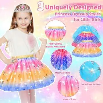 Princess Dress Up Clothes for Young Girls Ages 2-8