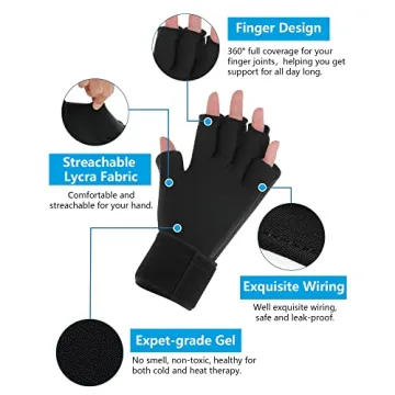 Luguiic Finger Arthritis Compression Ice Glove Pain Relief