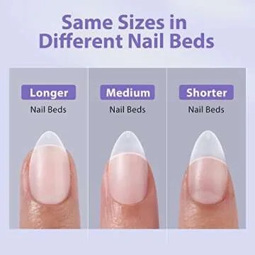 BTArtbox Short Almond Nail Tips for DIY Nail Art
